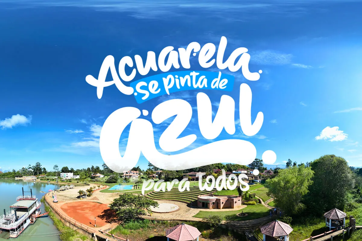 Acuarela de pinta de azul para todos